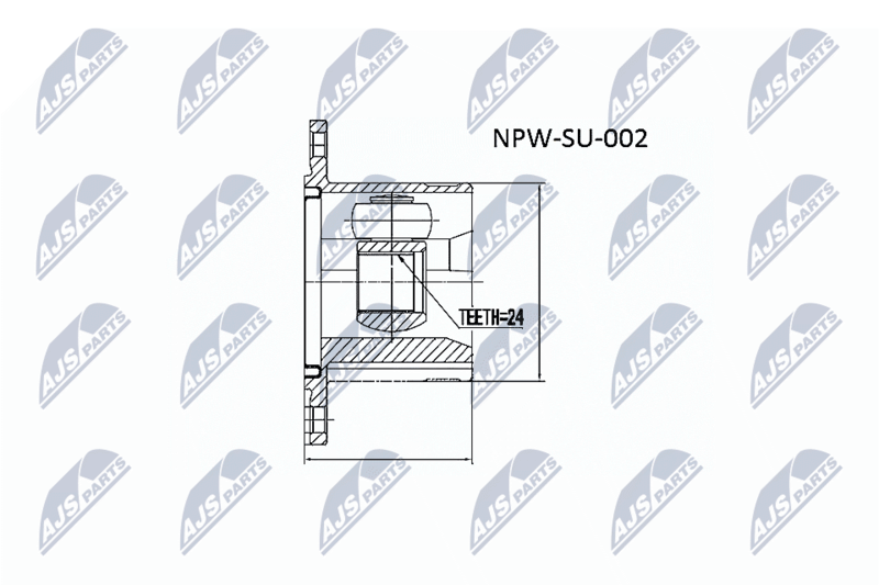 Zestaw przegubu, wał napędowy NTY NPW-SU-002