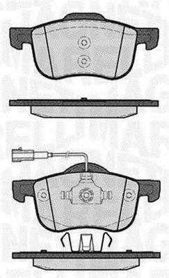 Zestaw klocków hamulcowych, hamulce tarczowe MAGNETI MARELLI 363916060128