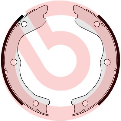 Zestaw szczęk hamulcowych, hamulec postojowy BREMBO S 56 543