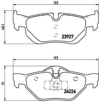 Zestaw klocków hamulcowych, hamulce tarczowe BREMBO P 06 038