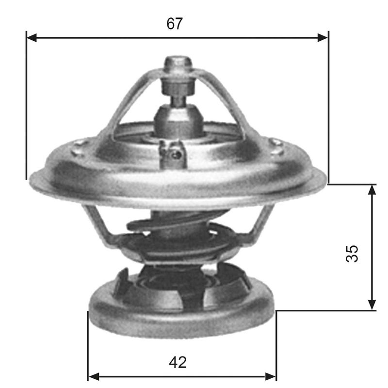 Termostat, płyn chłodzący GATES TH12680G1