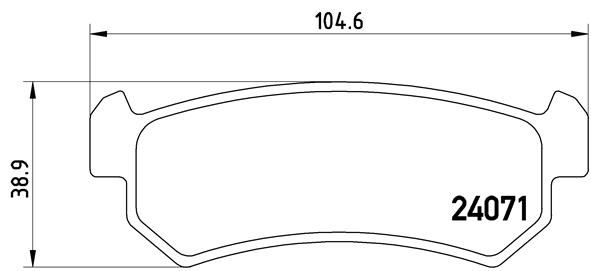 Zestaw klocków hamulcowych, hamulce tarczowe BREMBO P 10 001