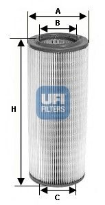Filtr powietrza UFI 27.265.00