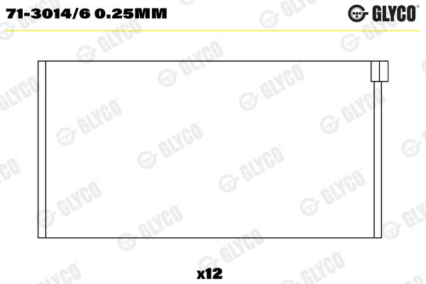 Panewka korbowodu GLYCO 71-3014/60.25MM