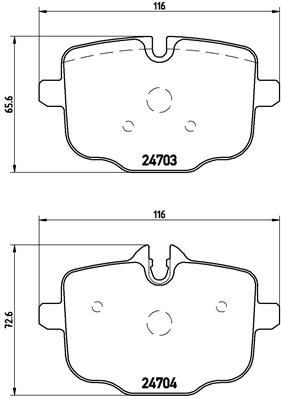 Zestaw klocków hamulcowych, hamulce tarczowe BREMBO P 06 061