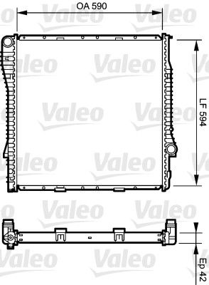 Chłodnica, układ chłodzenia silnika VALEO 734894