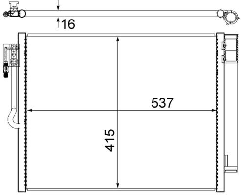 Skraplacz, klimatyzacja MAHLE AC596000S