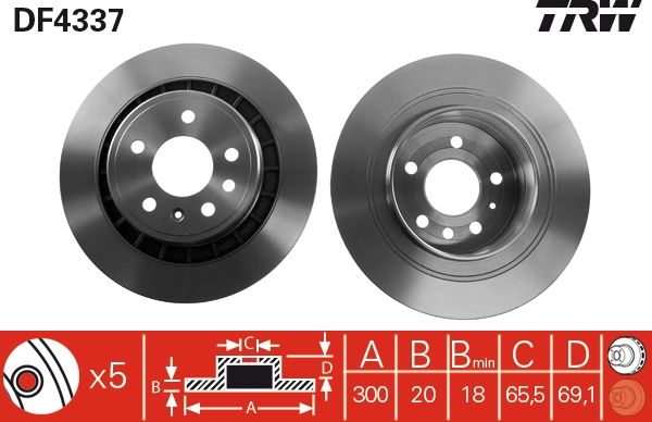 Tarcza hamulcowa TRW DF4337