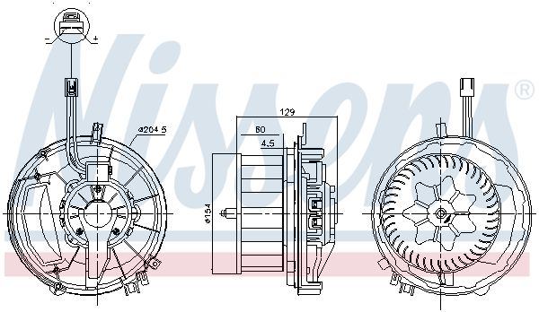 Wentylator wewnętrzny NISSENS 87587