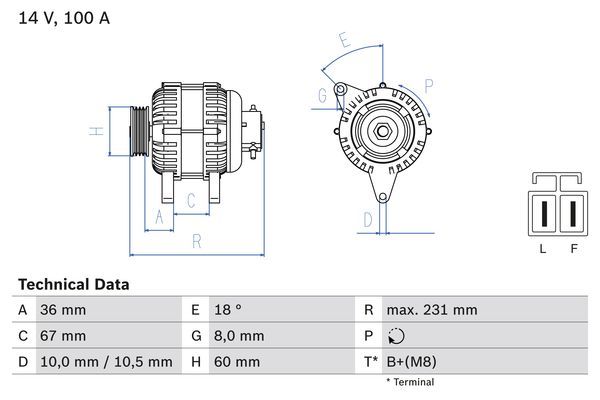 Alternator BOSCH 0 986 048 320