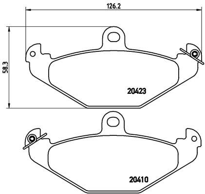 Zestaw klocków hamulcowych, hamulce tarczowe BREMBO P 59 026