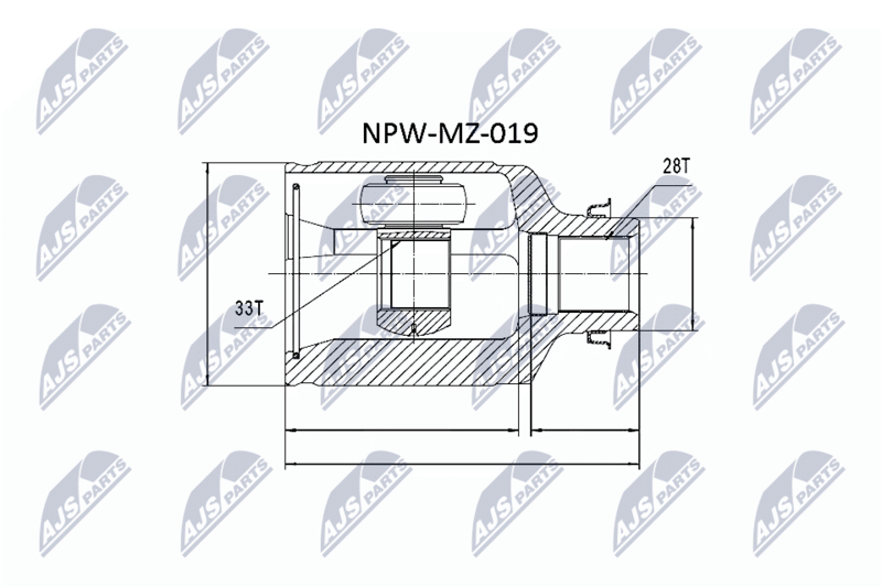 Zestaw przegubu, wał napędowy NTY NPW-MZ-019
