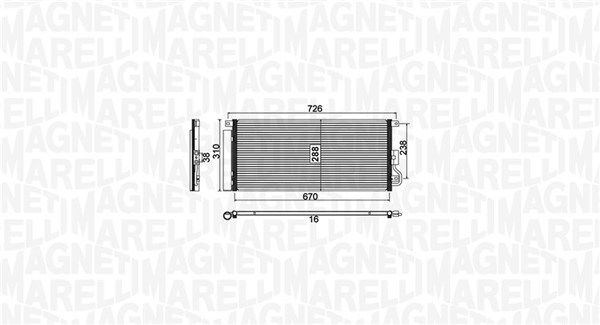 Skraplacz, klimatyzacja MAGNETI MARELLI 350203807000