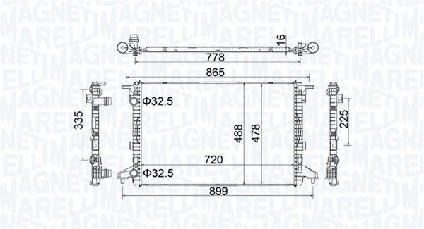 Chłodnica, układ chłodzenia silnika MAGNETI MARELLI 350213201900