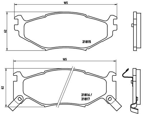 Zestaw klocków hamulcowych, hamulce tarczowe BREMBO P 11 007