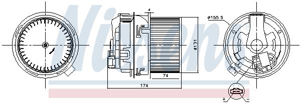Wentylator wewnętrzny NISSENS 87591