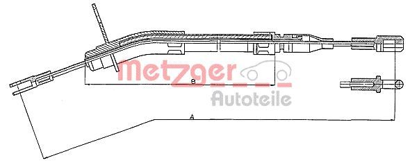 Cięgło, hamulec postojowy METZGER 10.935