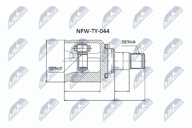 Zestaw przegubu, wał napędowy NTY NPW-TY-044