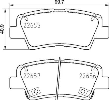 Zestaw klocków hamulcowych, hamulce tarczowe BREMBO P 30 103