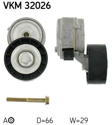 Rolka napinacza, pasek klinowy wielorowkowy SKF vkm 32026