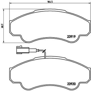 Zestaw klocków hamulcowych, hamulce tarczowe BREMBO P 23 092
