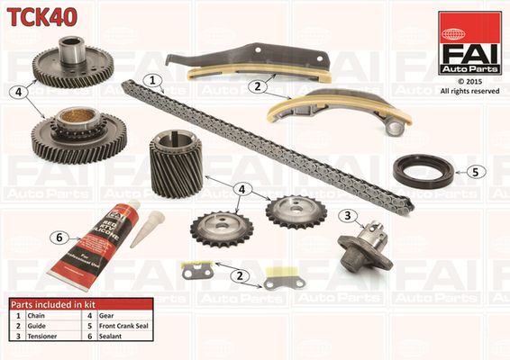 Zestaw łańcucha rozrządu FAI AutoParts tck40