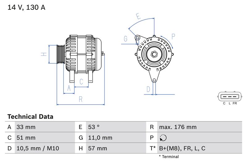 Alternator BOSCH 0 986 082 820