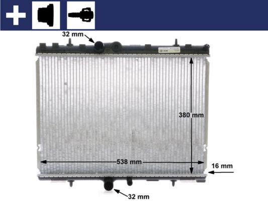 Chłodnica, układ chłodzenia silnika MAHLE CR1501000S