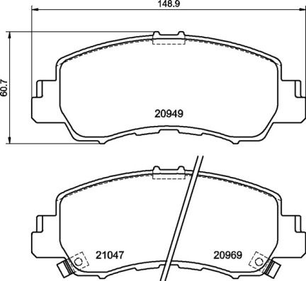 Zestaw klocków hamulcowych, hamulce tarczowe BREMBO P 54 061