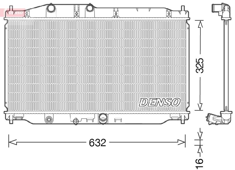 Chłodnica, układ chłodzenia silnika DENSO DRM40043