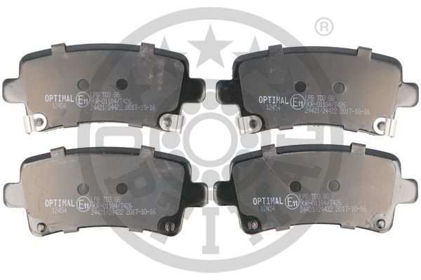 Zestaw klocków hamulcowych, hamulce tarczowe OPTIMAL BP-12454