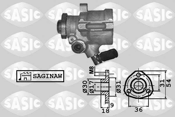 Pompa hydrauliczna, układ kierowniczy SASIC 7076039