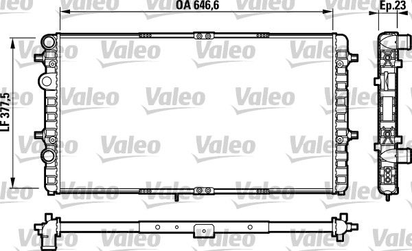 Chłodnica, układ chłodzenia silnika VALEO 732698