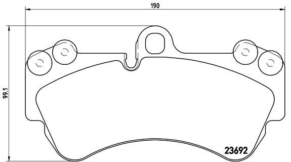 Zestaw klocków hamulcowych, hamulce tarczowe BREMBO P 85 069