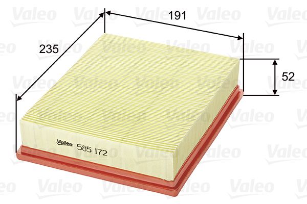 Filtr powietrza VALEO 585172