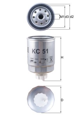 Filtr paliwa KNECHT KC 51