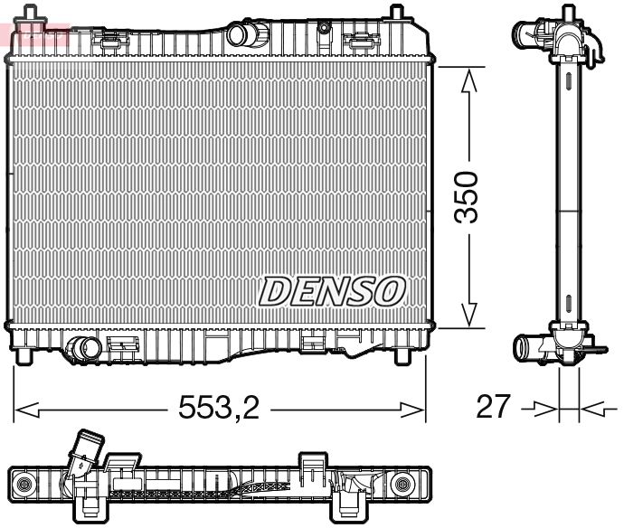 Chłodnica, układ chłodzenia silnika DENSO DRM10116