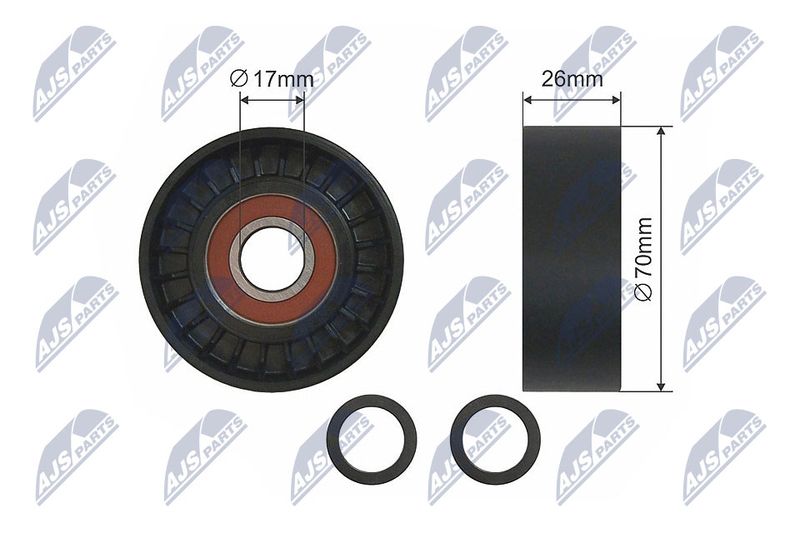 Rolka napinacza, pasek klinowy wielorowkowy NTY RNK-BM-013