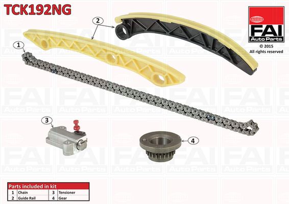 Zestaw łańcucha rozrządu FAI AutoParts tck192ng