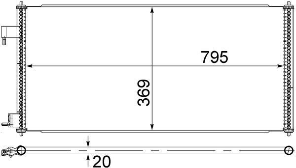 Skraplacz, klimatyzacja MAHLE AC689000S