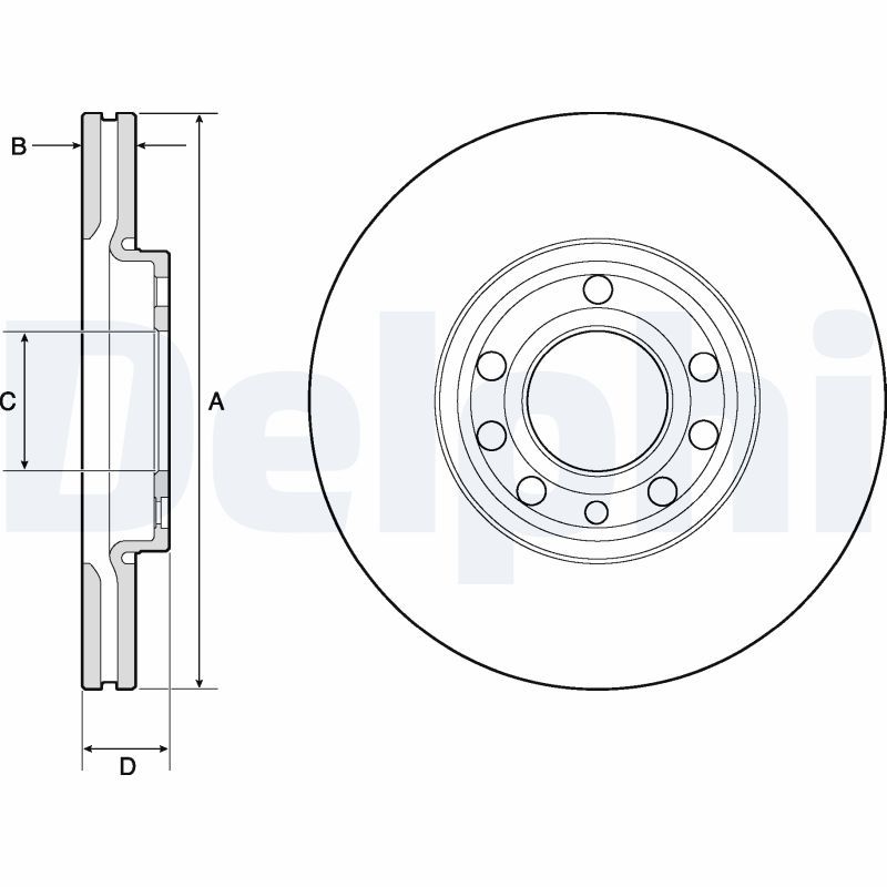 Tarcza hamulcowa DELPHI BG3713C
