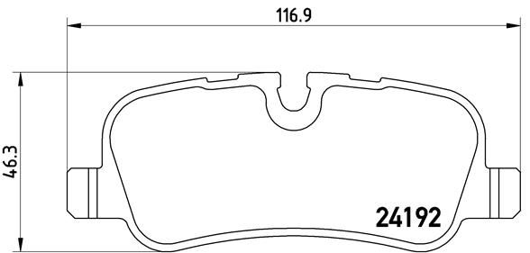 Zestaw klocków hamulcowych, hamulce tarczowe BREMBO P 44 013