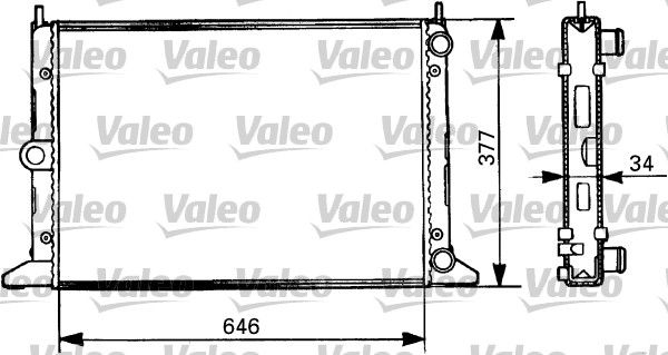 Chłodnica, układ chłodzenia silnika VALEO 731386