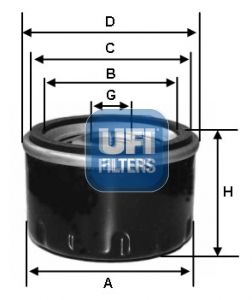 Filtr oleju UFI 23.128.00