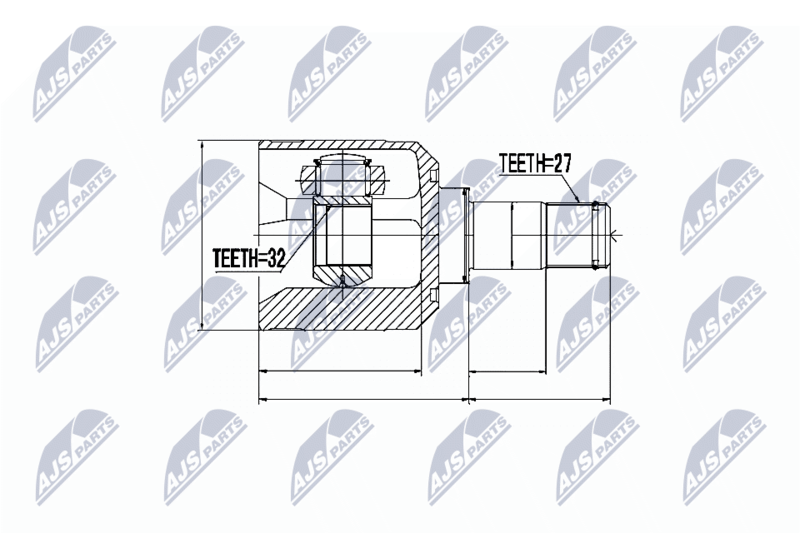 Zestaw przegubu, wał napędowy NTY NPW-MS-036