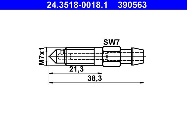 Śruba / zawór odpowietrznika ATE 24.3518-0018.1