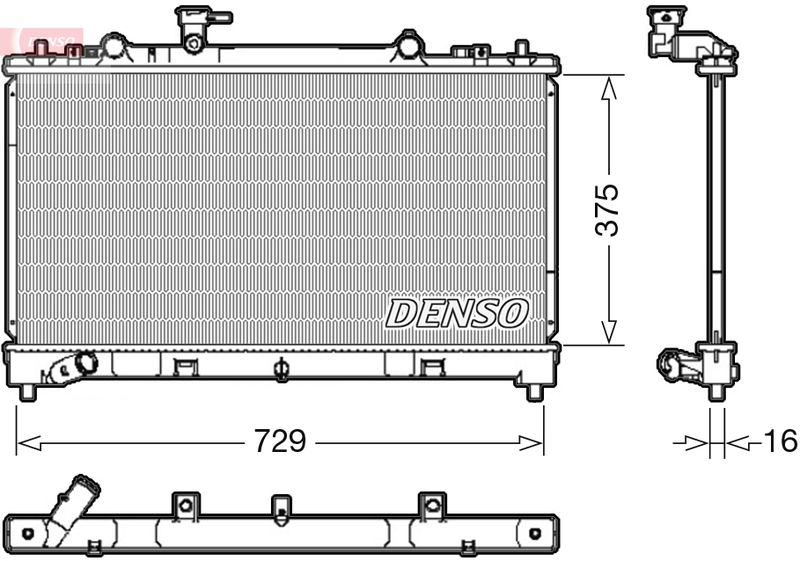 Chłodnica, układ chłodzenia silnika DENSO DRM44038