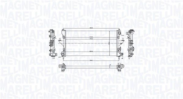 Chłodnica, układ chłodzenia silnika MAGNETI MARELLI 350213216900