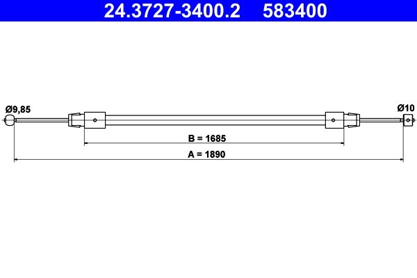 Cięgło, hamulec postojowy ATE 24.3727-3400.2
