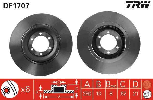 Tarcza hamulcowa TRW DF1707